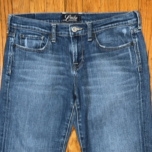 Lucky Brand Summer Sweet N Low Crop Blue Denim Jeans Size 29 - Picture 3 of 12